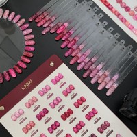 LADAI Nouvelle tendance OEM/ODM Vente en gros 24 couleurs Ensemble de vernis gel pailleté rouge pour salons de manucure professionnels