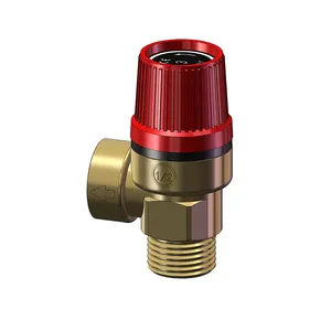xsd Brass wall-mounted boiler safety valve water heater brass drain valve internal and external thread two-way safety valve