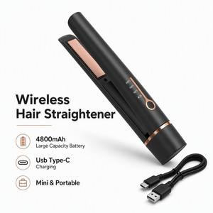 Piastra per Capelli Senza Fili Professionale, Supporto per Etichetta Privata OEM, Piastra Ricaricabile Portatile Senza Cavo - Product Image 1