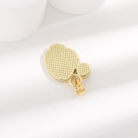 Pendentif Cœur Fraise Émaillé Plaqué Or 14K en Laiton, Breloque Fruit Mignonne pour Bijoux DIY, Accessoire de Mode Tendance, Vente en Gros