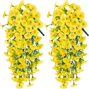 Vignes artificielles de glycine aux couleurs mélangées, fleurs en soie plastique pour la décoration murale intérieure et les jardins printemps-automne - Product Image 3