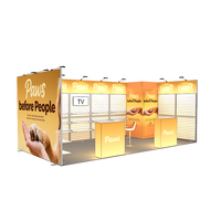 Stand d'exposition portable 10x20 pieds avec panneau mural modulaire personnalisé et impression SEG