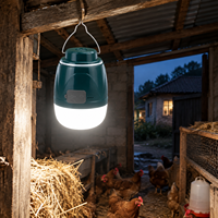 Lanterne LED rechargeable étanche IP65 200W, lumière portable d'extérieur avec 3 batteries de 1800mAh
