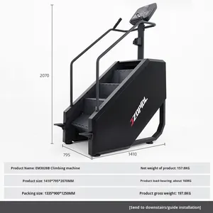 Máquina de Gimnasio Comercial para Escalar, Stepper para Entrenamiento Cardiovascular, Carga de 160 kg, Máquina de Subir Escaleras No Plegable - Product Image 6