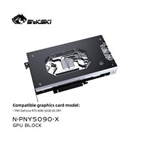 بلوك تبريد سائل لبطاقة الرسومات من Bykski طراز N-PNY5090-X لبطاقة GeForce RTX 5090 بسعة 32 جيجابايت GDDR7