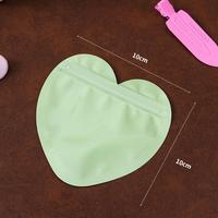 Sacs d'emballage personnalisés en Mylar à fermeture éclair, motif cœur mignon, pour bijoux et barrettes