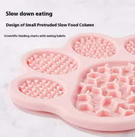 Gamelle anti-éclaboussures pliable et durable en gel de silice écologique pour chiens – Tapis à lécher à motif uni et design étanche