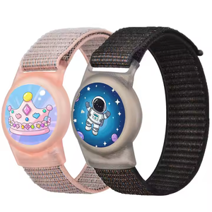 Bracelet en nylon avec support pour AirTag, dessin animé mignon avec bracelet en nylon, bracelet de montre GPS réglable anti-perte pour enfants - Product Image 1