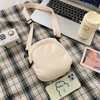 Tas Selempang Kecil Persegi Santai yang Dapat Disesuaikan, Ringan, dengan Tali Mini