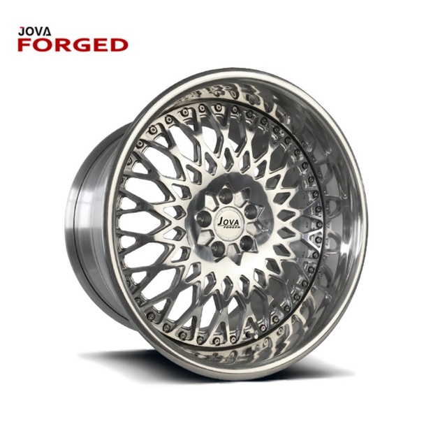 Customized Luxury Monoblock 2-Piece 3-Piece 4-Piece 6x135 20x10 Forged Aluminum Alloy Wheels Gloss Black Finish Mesh Design Cars