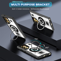 Étui de téléphone multifonctionnel, coque de protection robuste antidérapante et anti-rayures pour Samsung Galaxy S25/S25 Plus/S25 Ultra