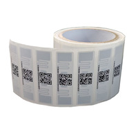 Étiquette autocollante RFID UHF passive longue portée imprimable avec code QR en papier couché 860-960 MHz, étanche pour l'inventaire des actifs et des entrepôts