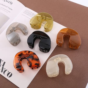 Grandes pinces à cheveux en acrylique Big Barrette Crab Pinces à cheveux léopard simples Accessoires de cheveux de mode pour femme - Product Image 5