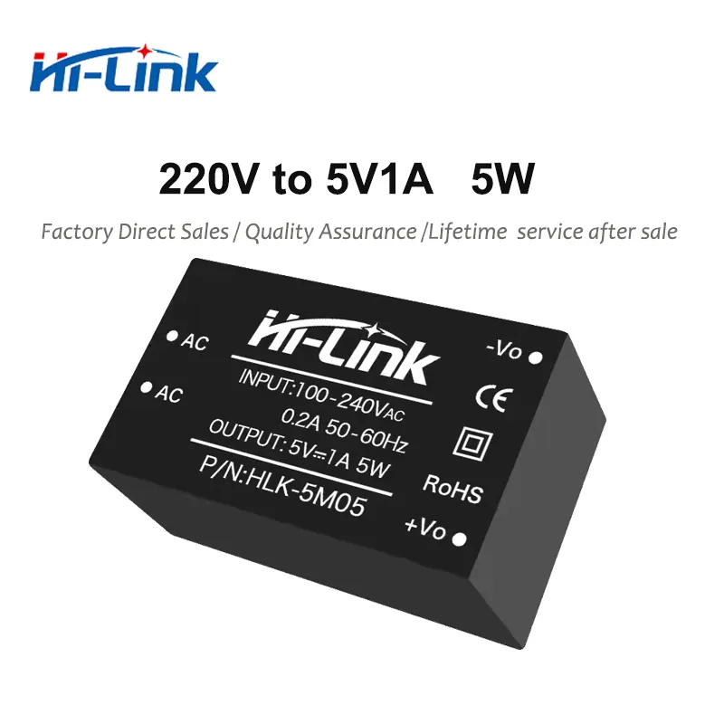 HLK-5M03 5M05 5M09 5M12 5M24 Hi-Link 110V 220V ke 3.3V 5V 9V 12V 24V Hilink CE standar ac dc modul konverter daya HLK-5M05