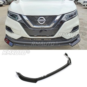 Diffuseur de pare-chocs avant noir brillant pour Nissan Qashqai 2019-2020 – Pièce de modification et protection de carrosserie - Product Image 3