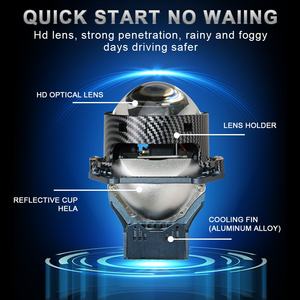 Faro Delantero de Motocicleta de Alta Calidad, Lente Bi-Proyector de 3 Pulgadas, 70W, 3800LM, Luz Alta/Baja LED H4, 6000K, 12V, Universal - Product Image 5