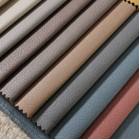 Tissu de canapé en similicuir uni, tissé, respirant, teint en fil, imperméable, élégant, haut de gamme, multicolore, personnalisable, vente en gros