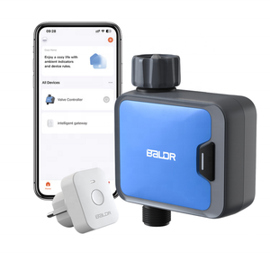 Minuterie de tuyau d'arrosage intelligent WiFi 2 zones 2 sorties Système d'irrigation automatique Contrôle par application Mode brume Arrosage par pluie Matériel plastique - Product Image 1