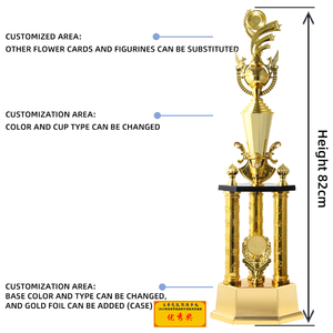 82cm Trophée énorme le plus populaire pour les compétitions sportives majeures et les jeux Champion Team Awards Souvenir Custom Plastic Trophy Cup - Product Image 3