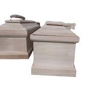 Ataúd de Madera Maciza de Estilo Europeo, Ecológico, Biodegradable, de Alta Calidad, Color Personalizable, Artículos Funerarios SDD