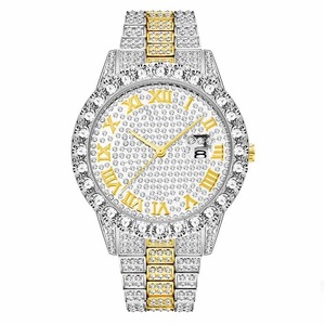 Orologio da Uomo in Oro con Diamanti, Movimento al Quarzo, Stile Hip Hop, Regalo <span class=keywords><strong>per</strong></span> Uomo 4408 - Product Image 1