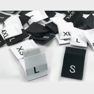 ป้ายผ้าโพลีเอสเตอร์ทอลายสี่เหลี่ยมสี่เหลี่ยมสำหรับกระเป๋าเสื้อผ้ารองเท้า-พับขอบตัดด้วยความร้อน - Product Image 6