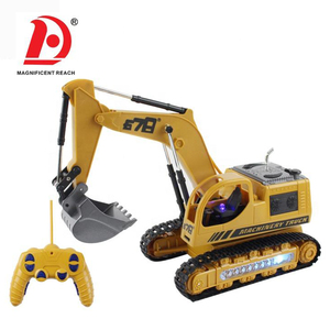 HUADA per bambini macchine ingegneristiche 5CH lega RC escavatore giocattolo elettrico in metallo telecomando costruzione auto Set camion - Product Image 1