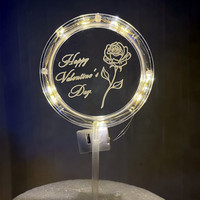 Nouveau Design Led Joyeux Anniversaire Gâteau Topper pour Enfants Adultes Led Décorations de Gâteau de Mariage Led Lumières pour la Décoration de Gâteau