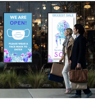 Affichage numérique LED intelligent HONGNUO OEM, panneau LCD haute résolution avec connectivité Wi-Fi et Bluetooth pour la publicité de rue