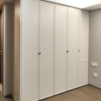 Armoire de rangement suspendue en panneaux de bois démontable grande capacité 2026 pour chambre à coucher, idéale pour la location et la maison, avec tiroirs