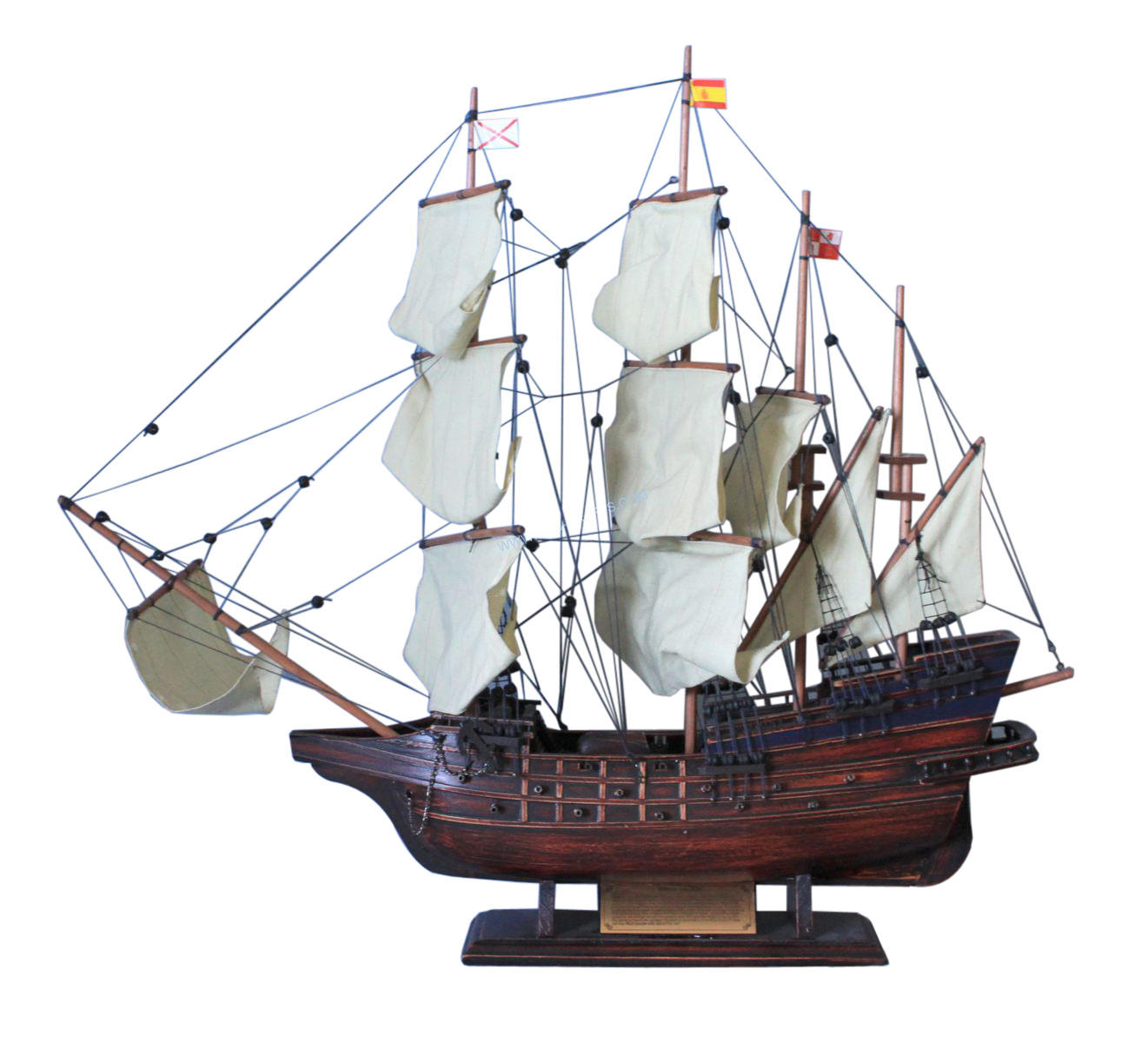 スペインガレオンアトーチャ木製歴史的船模型｜インテリア装飾用