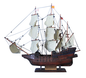 Modelo <span class=keywords><strong>de</strong></span> Barco <span class=keywords><strong>de</strong></span> <span class=keywords><strong>Madera</strong></span> del Galeón Español Atocha Elizabeth, Modelo <span class=keywords><strong>de</strong></span> Barco Histórico, Decoración Náutica, Modelo a Escala <span class=keywords><strong>de</strong></span> Velero - Product Image 2