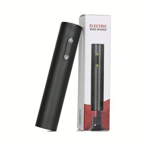 Best Selling Black Luxury Eco-Friendly Electric <b>Wine</b> Bottle Opener with Custom Logo Battery Operated Automatic Cordless Design - Product Image 1