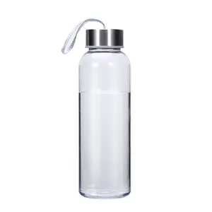 Jane love Bouteilles d'eau en plastique avec logo personnalisé 300 400 500ml Bouteille d'eau bon marché avec couvercle en métal