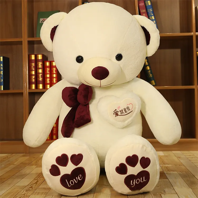 Orsacchiotti carini portano giocattoli di peluche animali di peluche orso bambola con cuore d'amore regali di san valentino grandi orsacchiotti