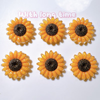 Aksesoris Resin DIY Bunga Matahari dan Daisy untuk Hiasan Cangkir, Hiasan Rambut, dan Casing Ponsel Buatan Tangan
