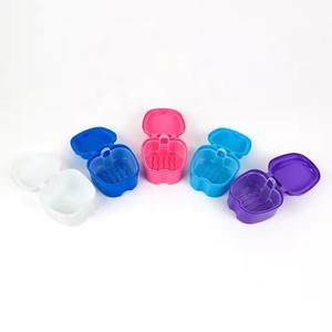 Boîte de rangement pour prothèses dentaires en forme de pomme, étui pour prothèses dentaires, boîte de rangement pour dents avec filet suspendu - Product Image 2