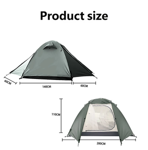 Tente de camping d'extérieur écologique imperméable 2000-3000 mm, légère, à deux étages, quatre saisons, avec cadre en aluminium, pour alpinisme, OEM/ODM - Product Image 6