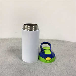 Bouteille d'eau sport 12 oz avec poignée et bec verseur, couvercle anti-éclaboussures, vierge pour sublimation, pour enfant et bébé, modèle droit et fin, fabriquée au Vietnam - Product Image 5