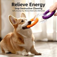 Jouet à mâcher en caoutchouc pour chien, pour le tirage à la corde, nettoyage des dents des chiots et entraînement à la traction durable, jouet interactif anti-ennui