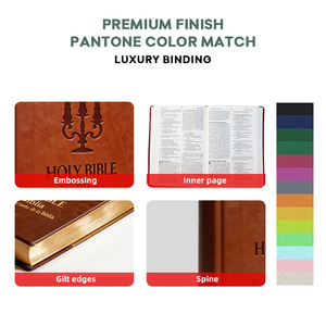 Couverture en cuir personnalisée, <span class=keywords><strong>Bible</strong></span> espagnole avec index, utilisation en église, impression couleur intégrale, couverture rigide, livres d'histoires bibliques pour enfants - Product Image 2