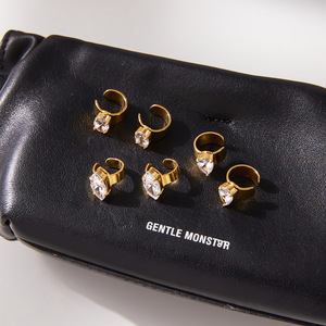 Pendientes de Clip con Zirconia en Forma de Lágrima, Engaste de Garra, Joyería para Mujer de Uso Diario - Product Image 4