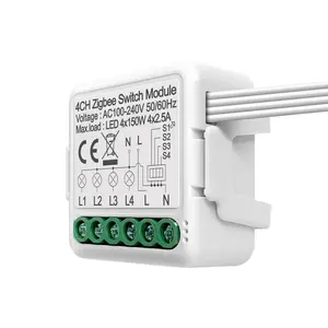 Módulo de interruptor de luz inteligente, Control remoto por aplicación Tuya Smartlife para hogar inteligente, 1/2/3/4 entradas, Wifi, RF