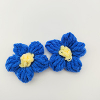 Crochet en fil tricoté pour fleurs en mousse de lait, accessoires de vêtements pour enfants, pince à cheveux faite main DIY pour la Saint-Valentin