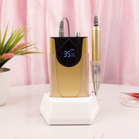 Perceuse à ongles électrique moteur sans balai 35000 tr/min Kit de machine à polir Offre Spéciale salon professionnel LED