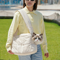 Sac de transport pour animaux de compagnie, sac à bandoulière pour chat et chien, sac à bandoulière matelassé, sac de voyage pour chiot, sac à main lavable pour petits chiens et chats