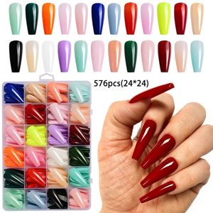 <span class=keywords><strong>Uñas</strong></span> Postizas de Moda 2026, Puntas de <span class=keywords><strong>Uñas</strong></span> de Color Puro, Largas y Puntiagudas, Desmontables, 576 Piezas, <span class=keywords><strong>Uñas</strong></span> Acrílicas Artificiales de Cobertura Completa - Product Image 2