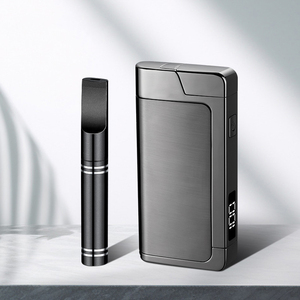 Briquet <span class=keywords><strong>électronique</strong></span> sans flamme coupe-vent à double arc à charge rapide Type-C <span class=keywords><strong>avec</strong></span> porte-<span class=keywords><strong>cigarette</strong></span> et <span class=keywords><strong>filtre</strong></span> - Product Image 2