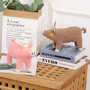Hot Selling New Design Funny Pet Toys Pig Shape Dog Squeaky Chew Toy <b>Plush</b> Dog Toy Puppy Interactive Funny Training - Product Image 6