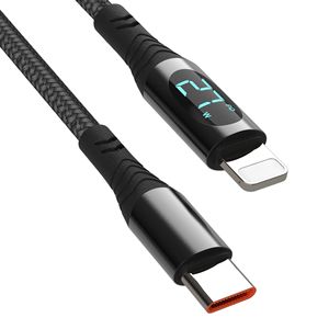 Câbles de charge rapide pour <span class=keywords><strong>téléphone</strong></span> portable 100W 5A Produits chauds Câble d'affichage numérique tressé en nylon de 1m avec logo personnalisé gratuit - Product Image 5